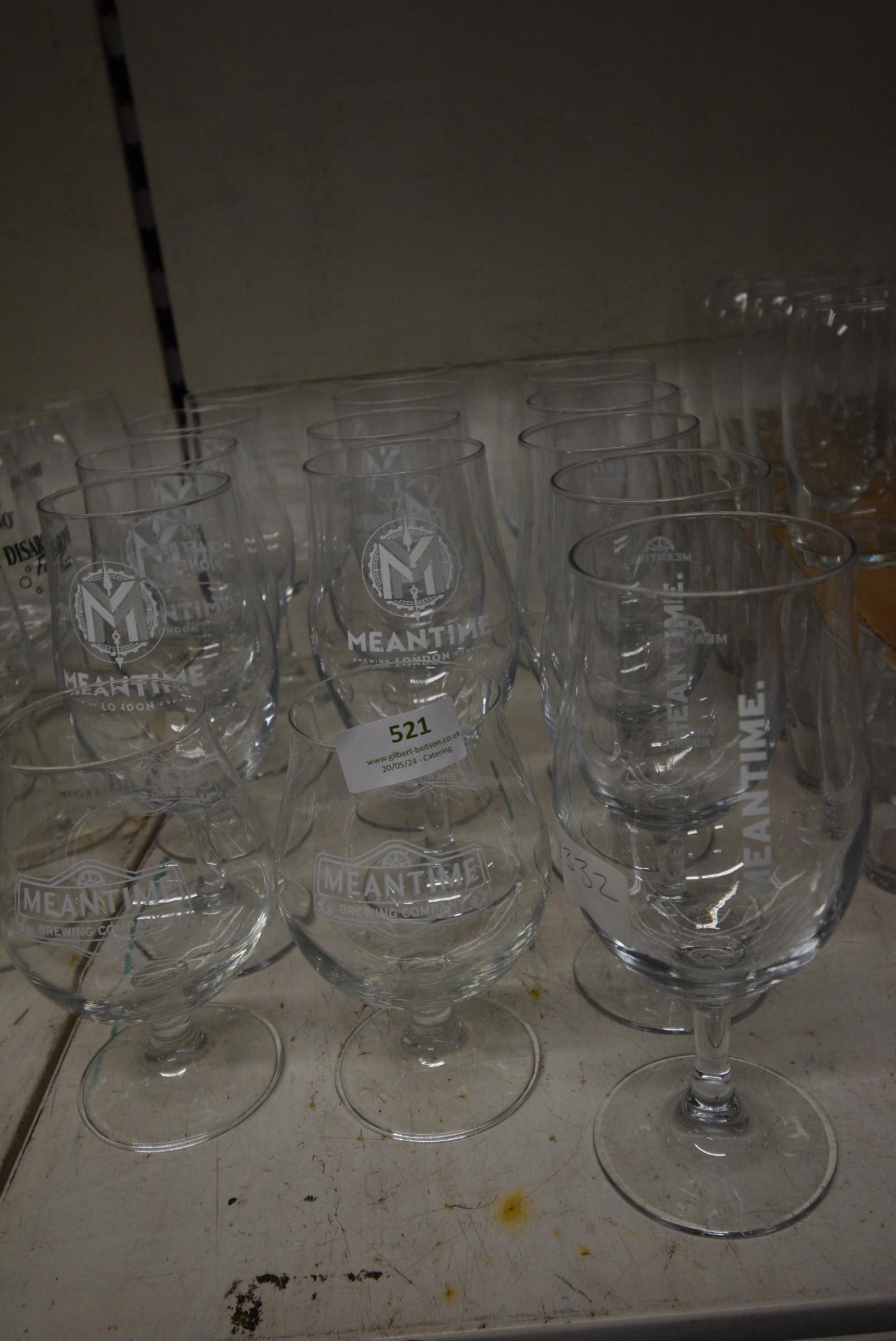 16 Assorted Meantime Glasses - Image 2 of 2