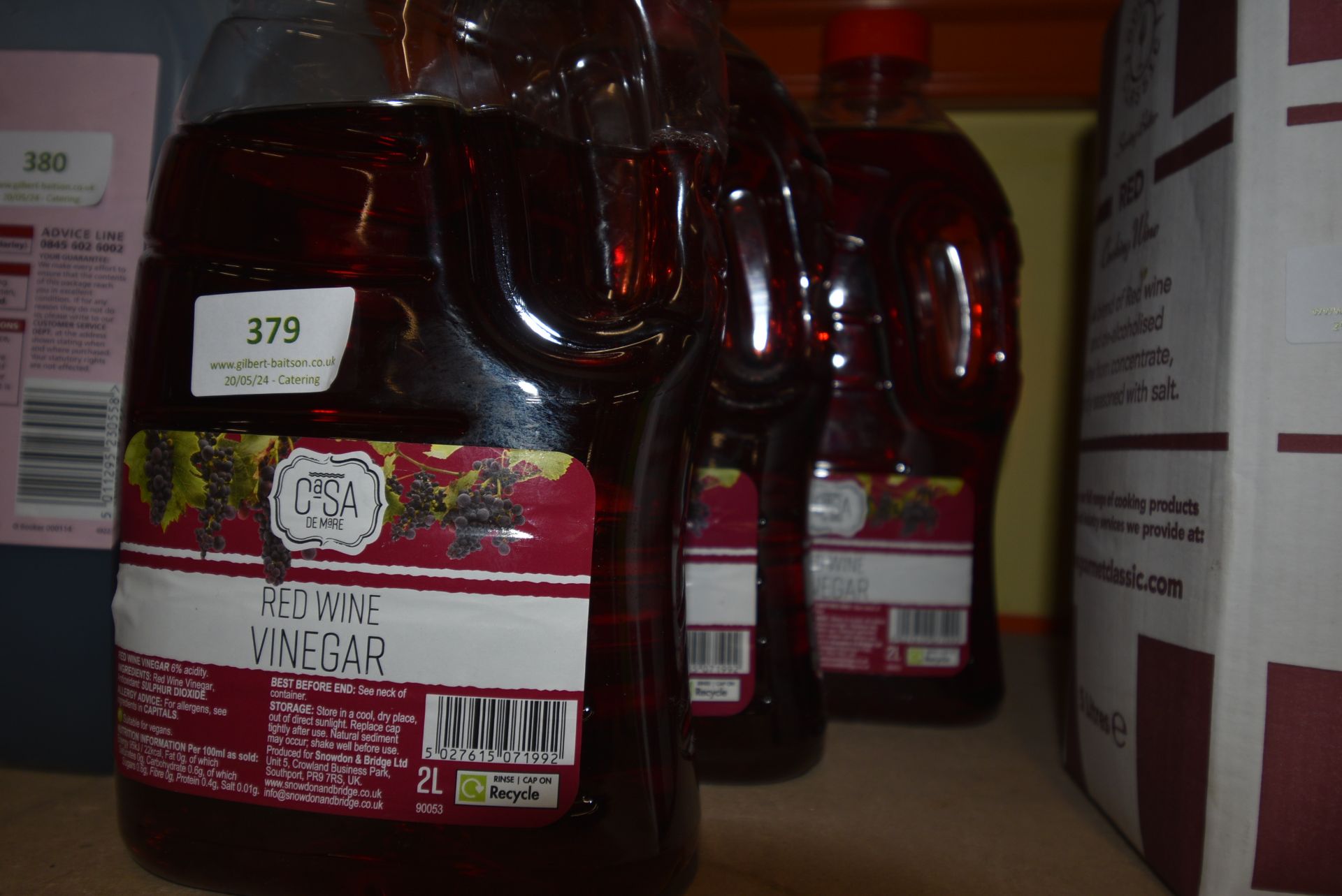 2x 2L of Red Wine Vinegar and a Part Bottle