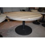 120cm Circular Single Pedestal Table with Four Assorted Chairs