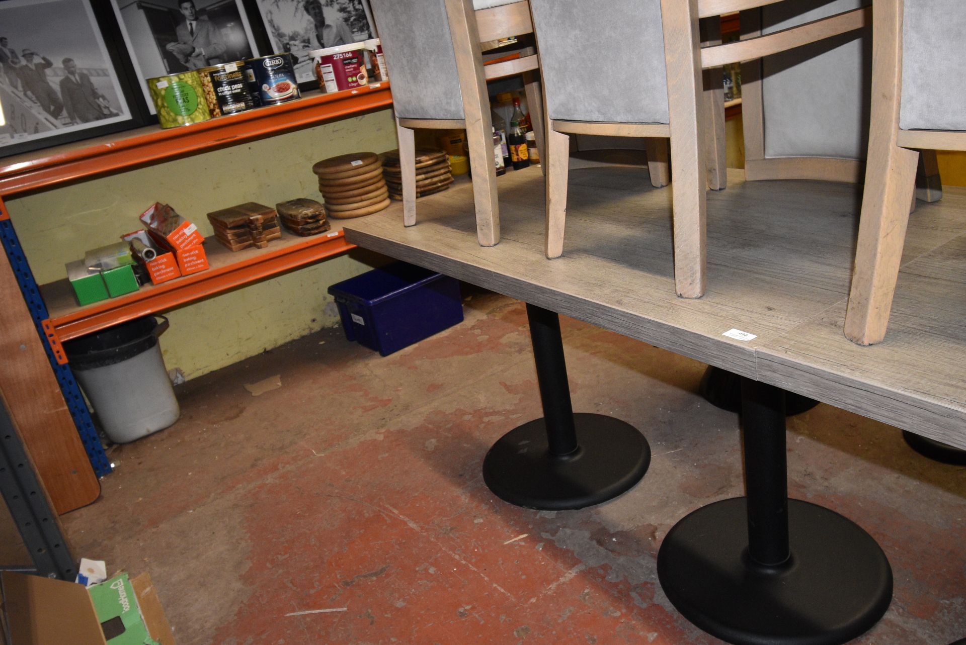 120x70cm Rectangular Twin Pedestal Table with Four Chairs - Bild 2 aus 2