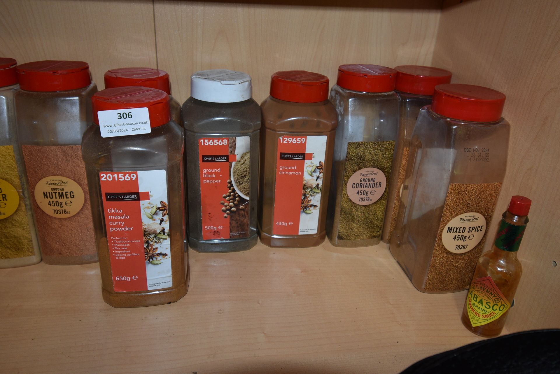 Contents of Shelf to Include Assorted Spices Including Black Pepper, Nutmeg, Ginger, etc. - Image 3 of 3