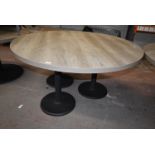 150cm Circular Triple Pedestal Table with Four Assorted Chairs