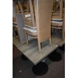 70cm Square Single Pedestal Table with Two Chairs