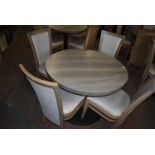 100cm Circular Single Pedestal Table with Four Chairs
