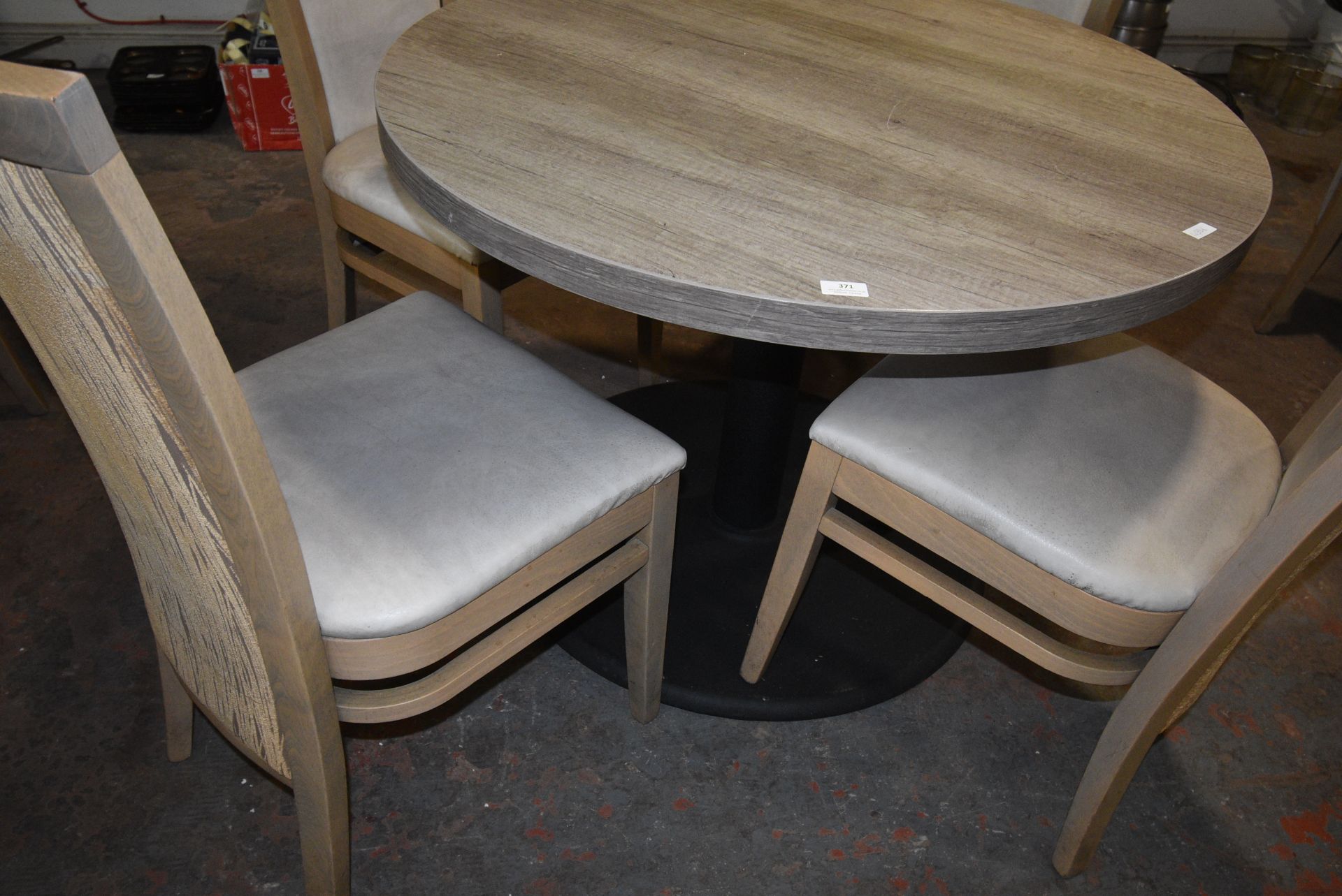 100cm Circular Single Pedestal Table with Four Chairs - Image 2 of 3
