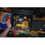 Four Dewalt Battery Operated Tools: Jig Saw, Palm Sander, Driver, and Planer (no batteries) with