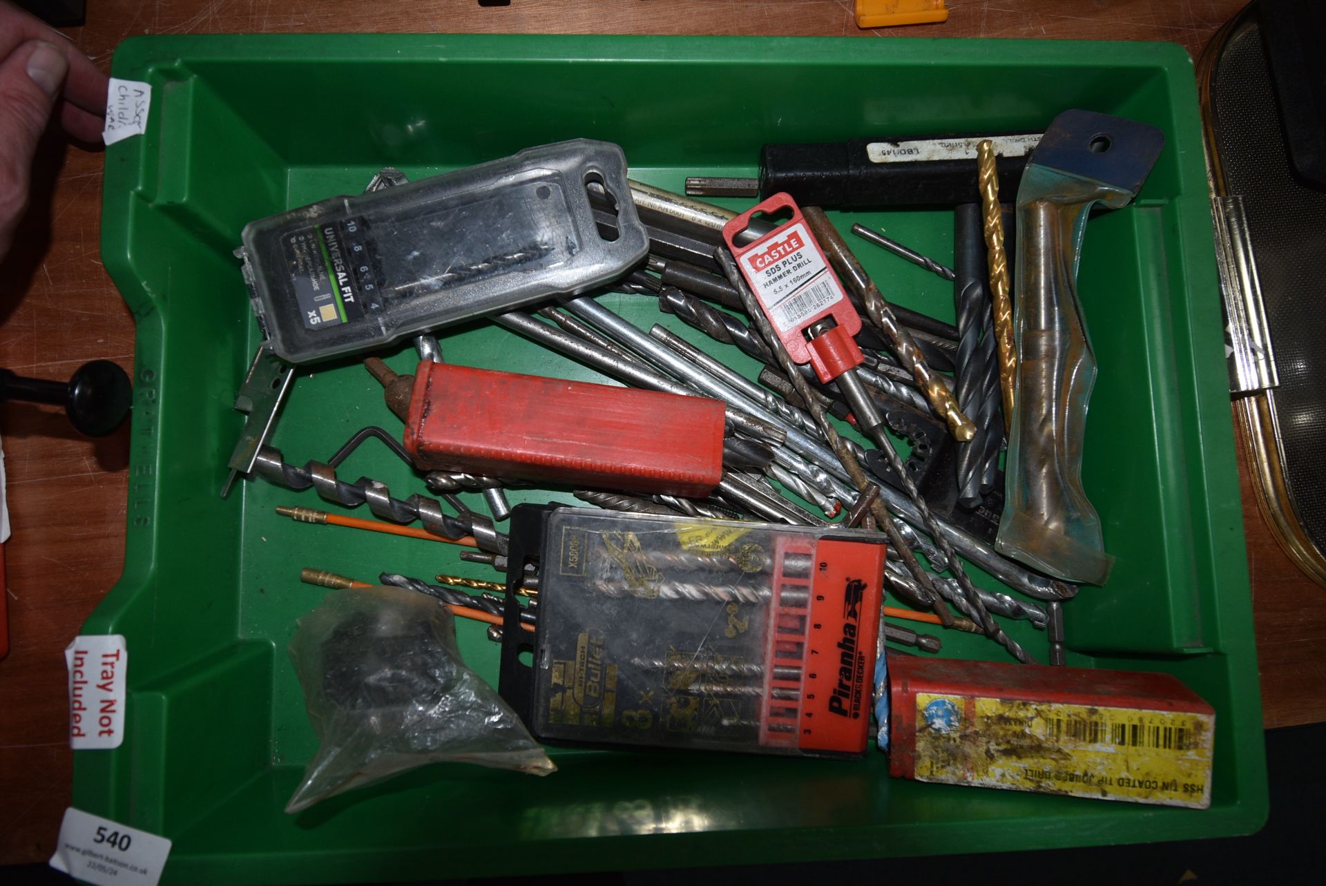 Quantity of Various Drill Bits (tray not included)