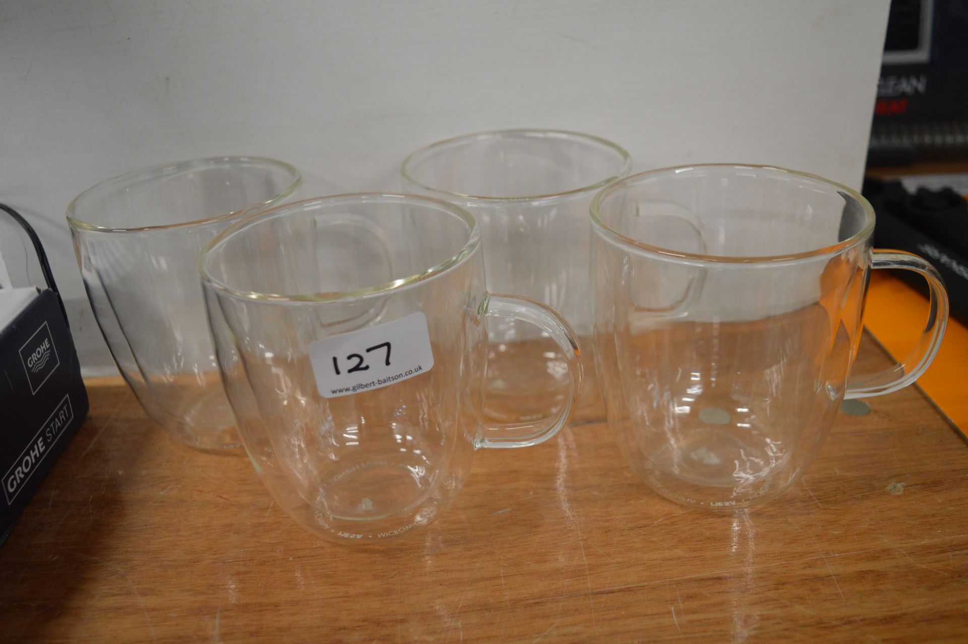 *Set of Four Glass Thermal Mugs