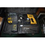 Dewalt DW005 SDS Drill with Charger, Two Batteries, and Case