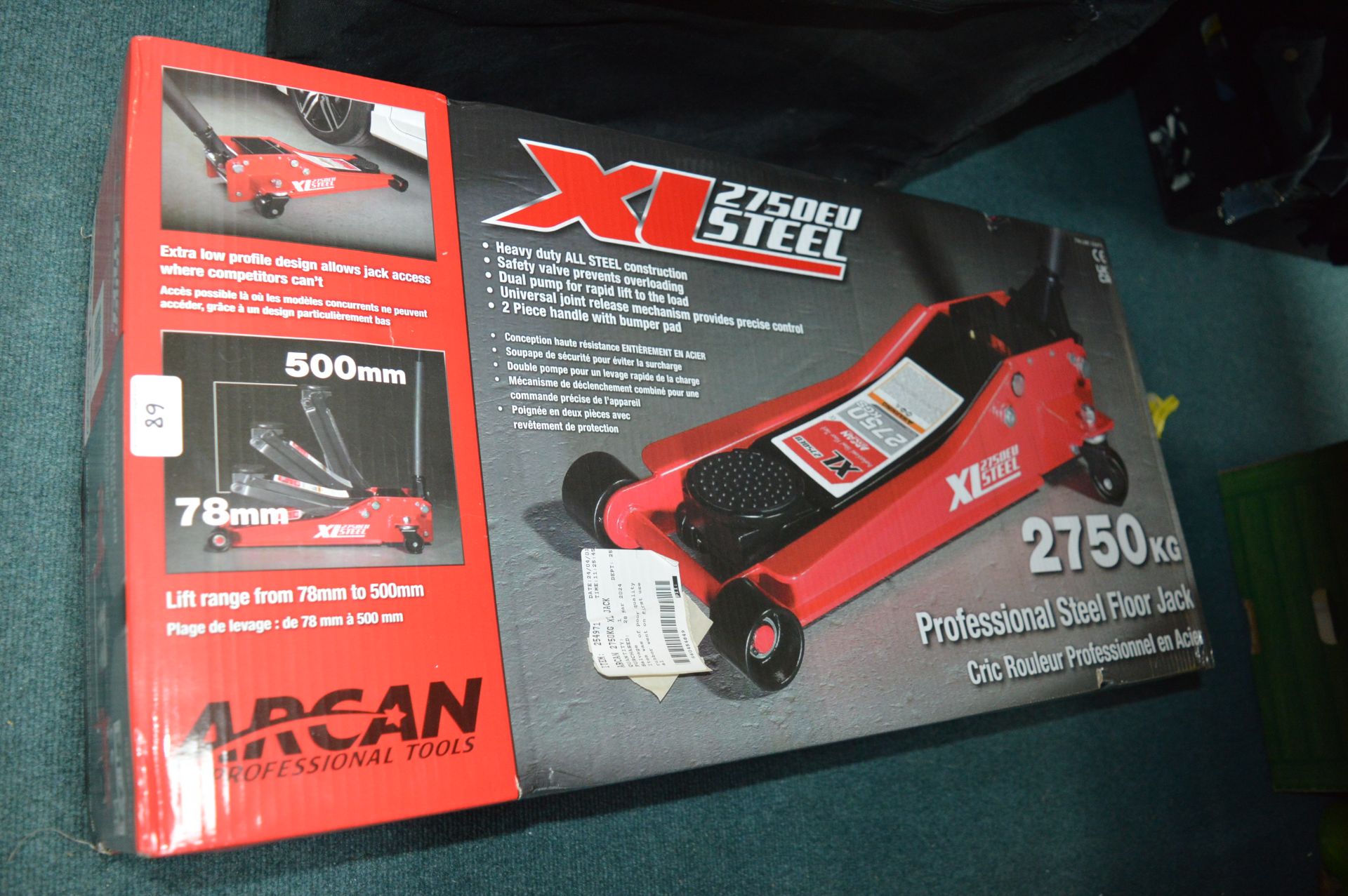 *Arcan XL 2750 Steel Floor Jack