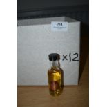 12 x 5cl Cardhu 12 Year Old Single Malt Scotch Whiskey Miniatures