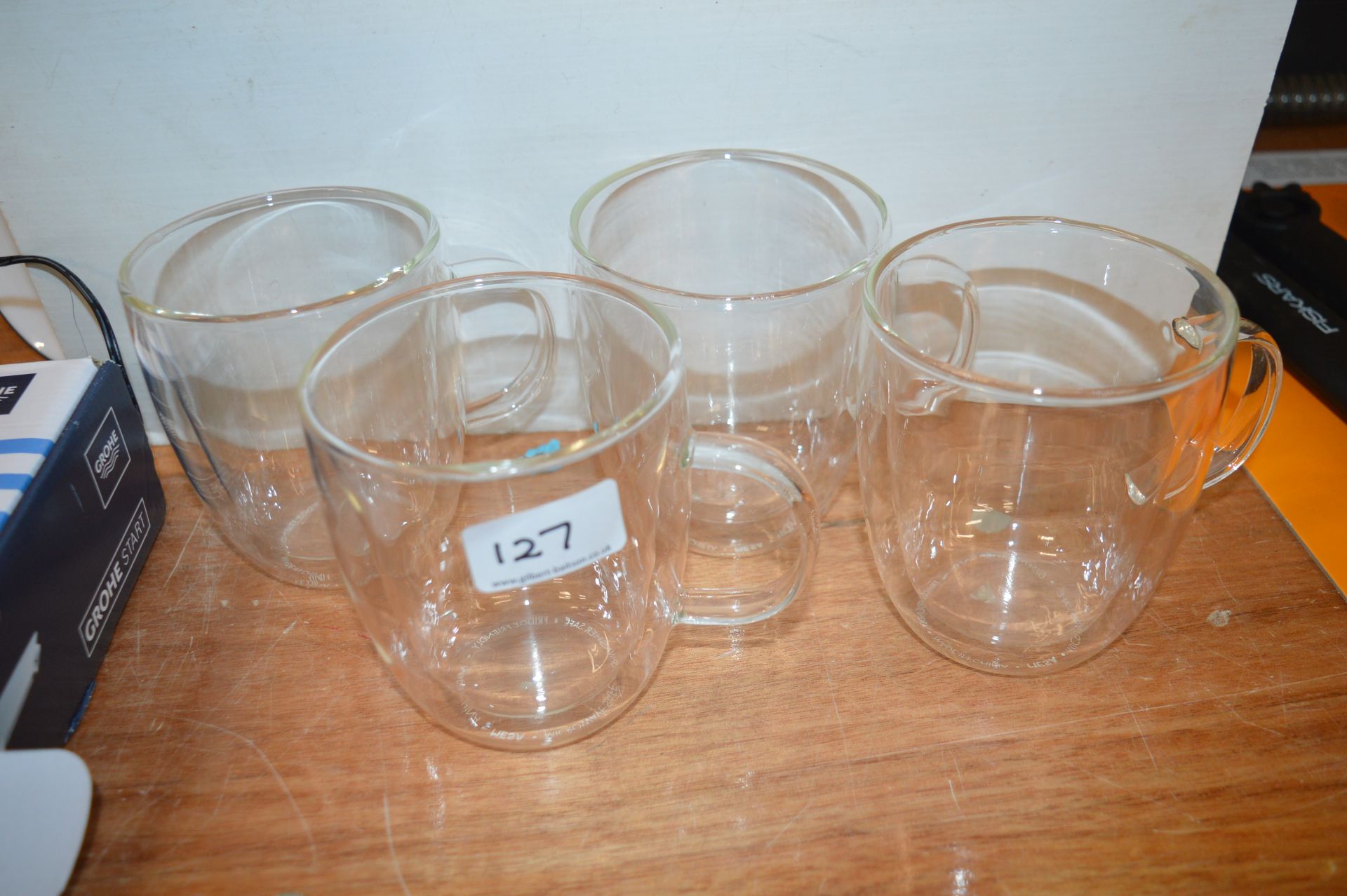 *Set of Four Glass Thermal Mugs - Image 2 of 2