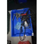 240v Lead Lamp, Fuel Line Clearing Tool, and a Set of Hole Gauges