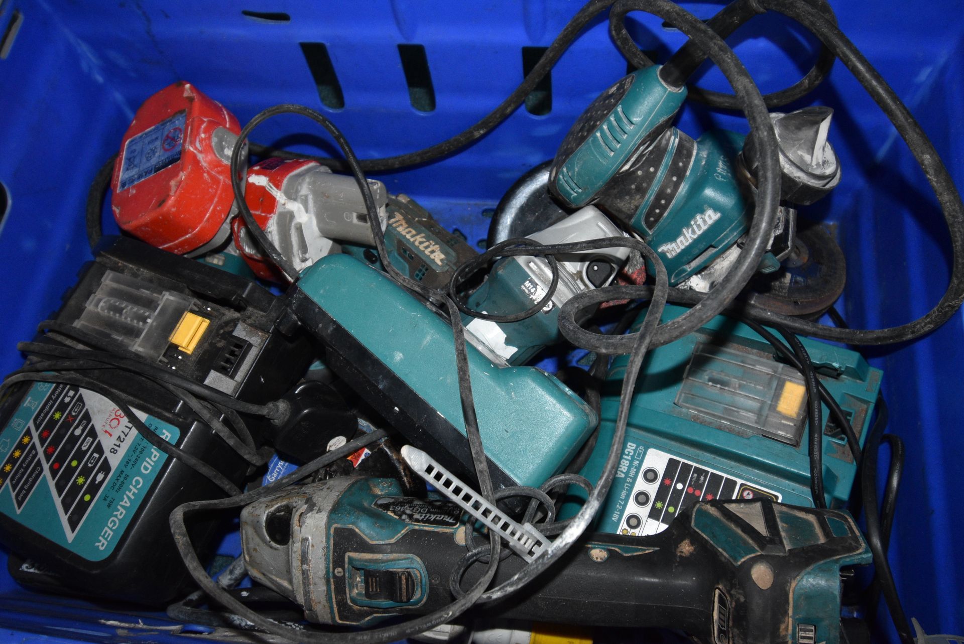 Makita Battery Operated Tools Including Palm Sander, Grinder, Angle Grinder, etc. with Assorted - Image 2 of 2