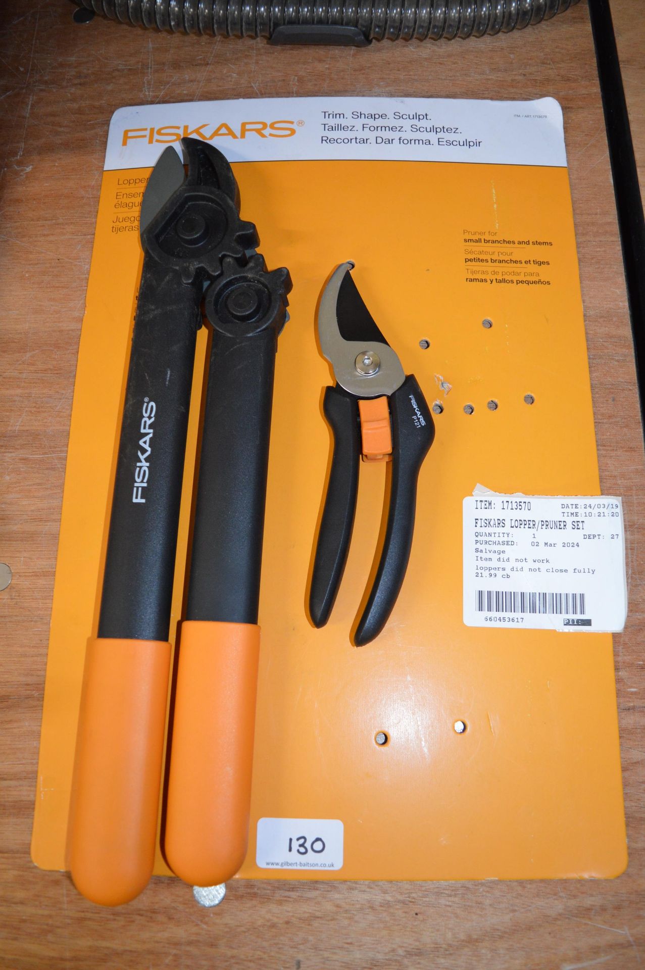 *Fiskars Loop & Pruner Set