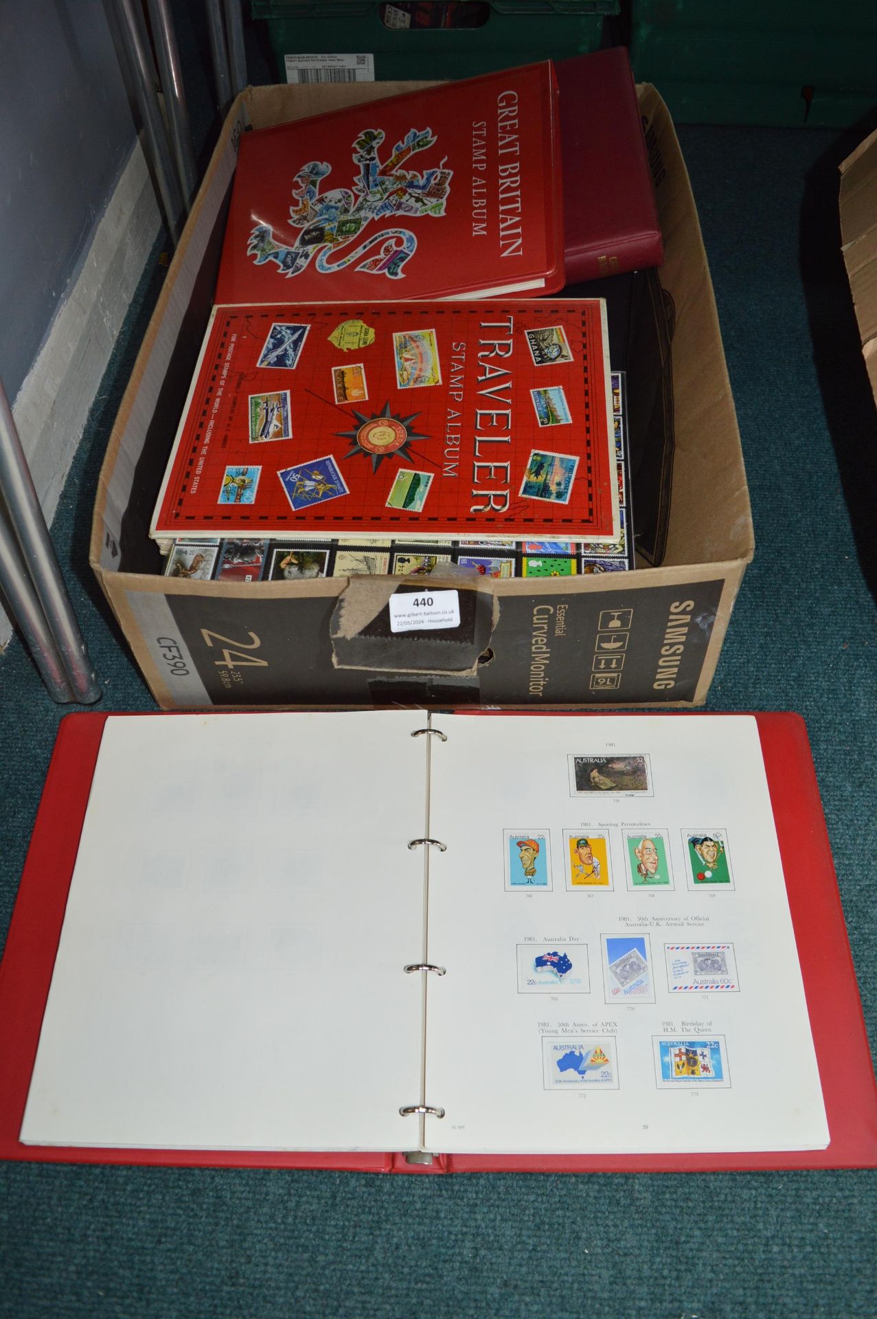 Assorted Stamp Albums and Contents