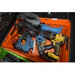 Eight Assorted Battery Operated Drills, Saws, Nail Guns, etc.