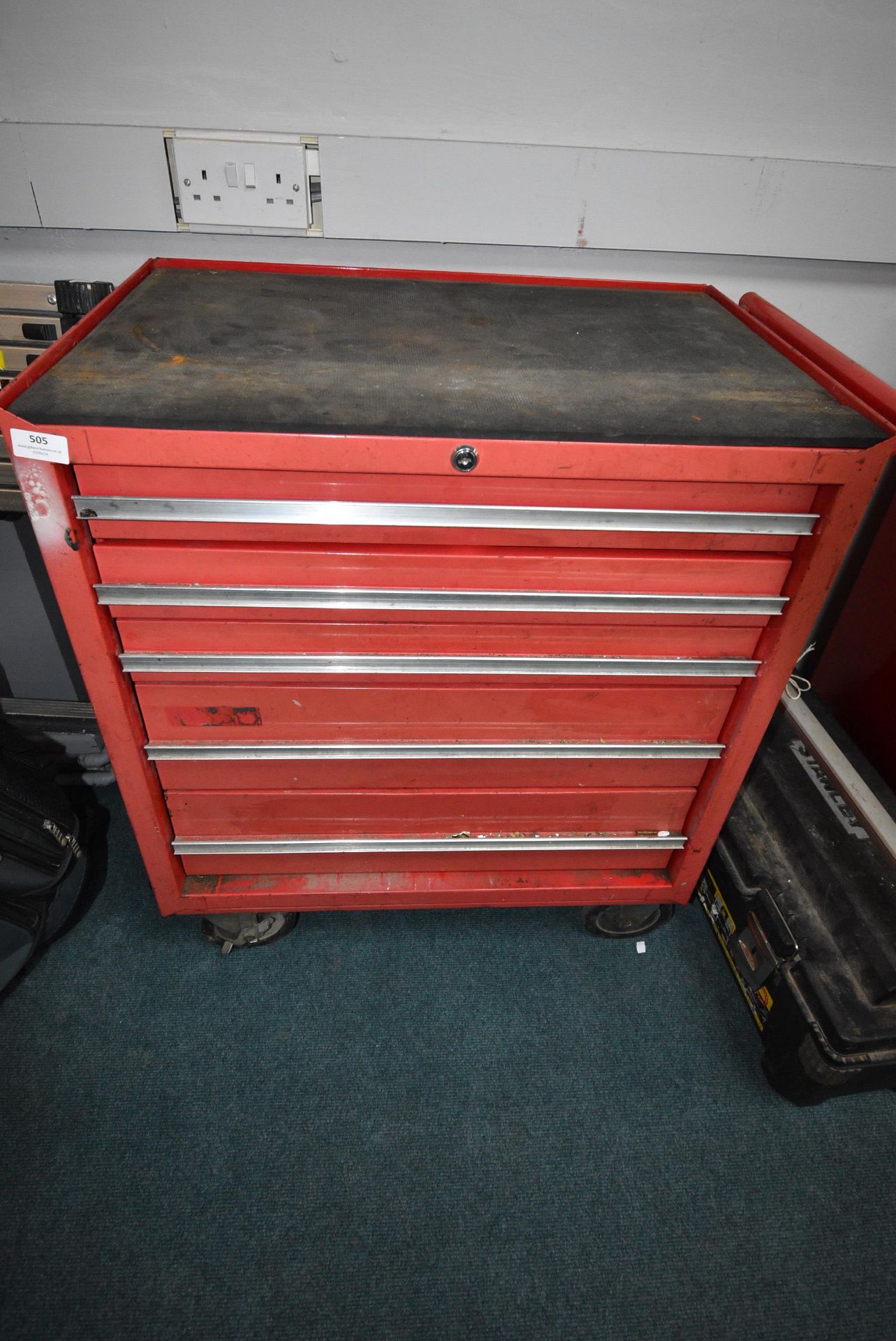 Five Drawer Mobile Tool Chest and Contents of Tools