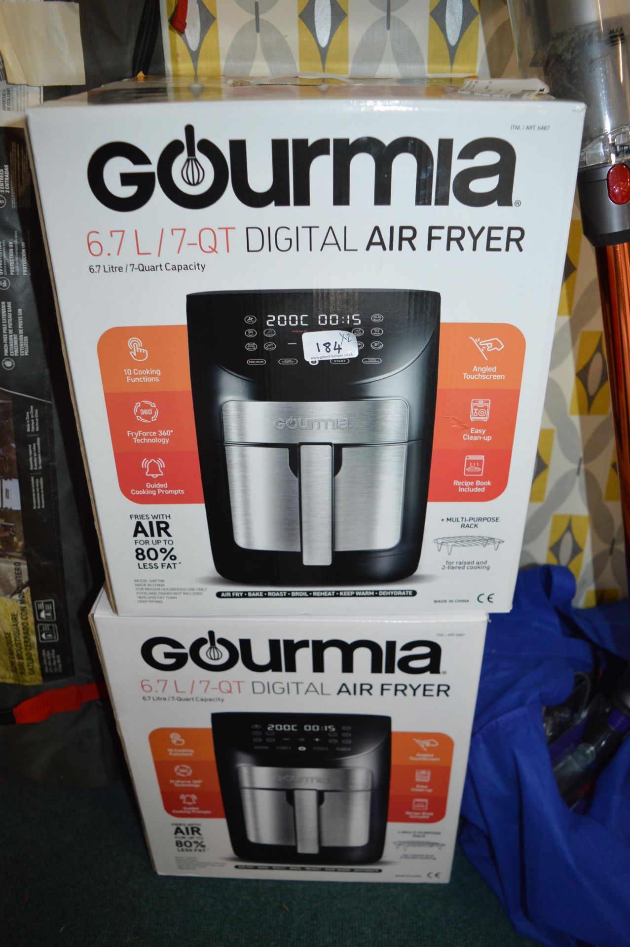 *Two Gourmia 6.7L Digital Air Fryers with Packaging