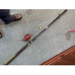 Search Caster Max Fishing Rod with Reel, and a Stalker 9ft Fishing Rod