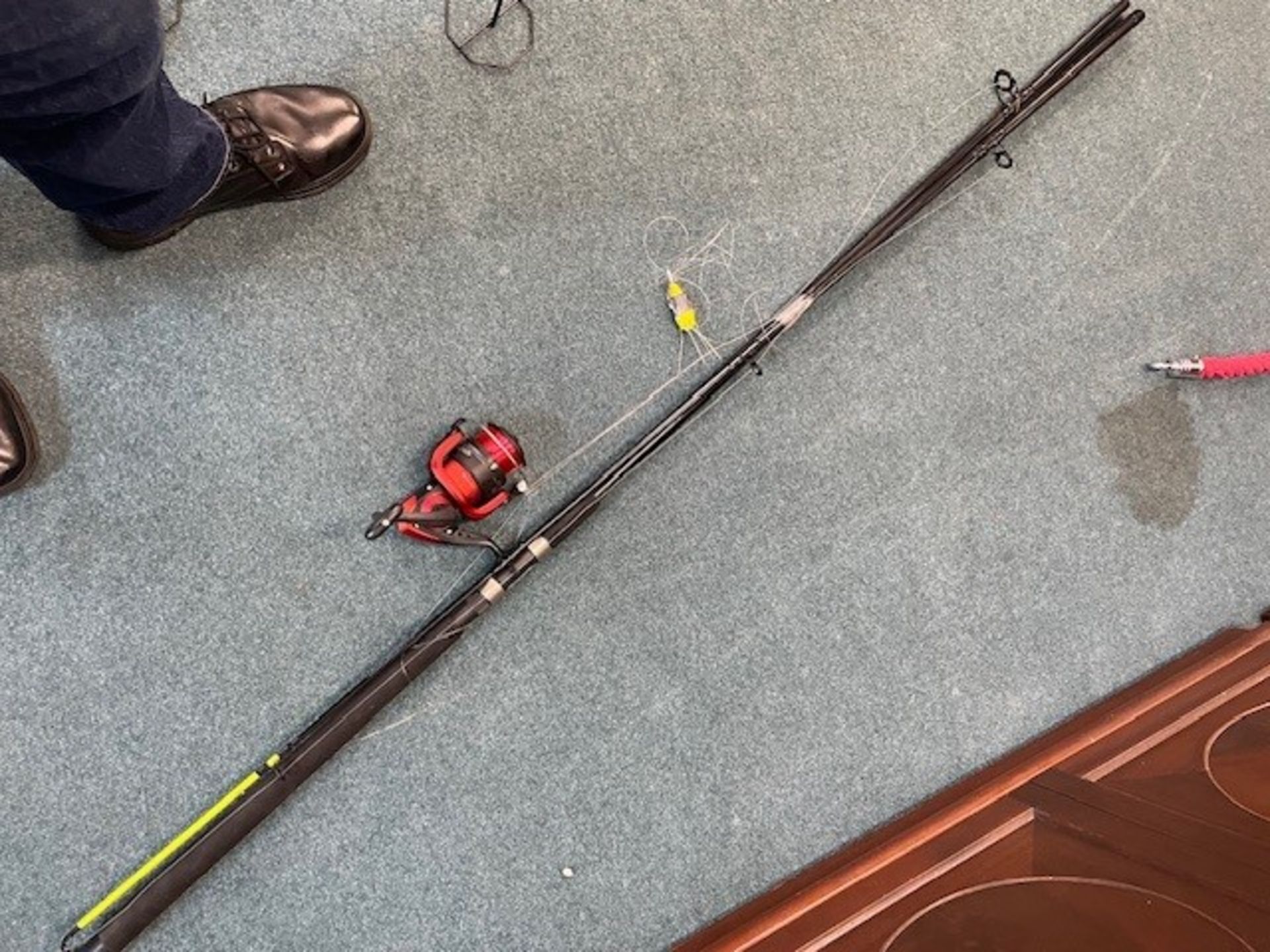 Search Caster Max Fishing Rod with Reel, and a Stalker 9ft Fishing Rod