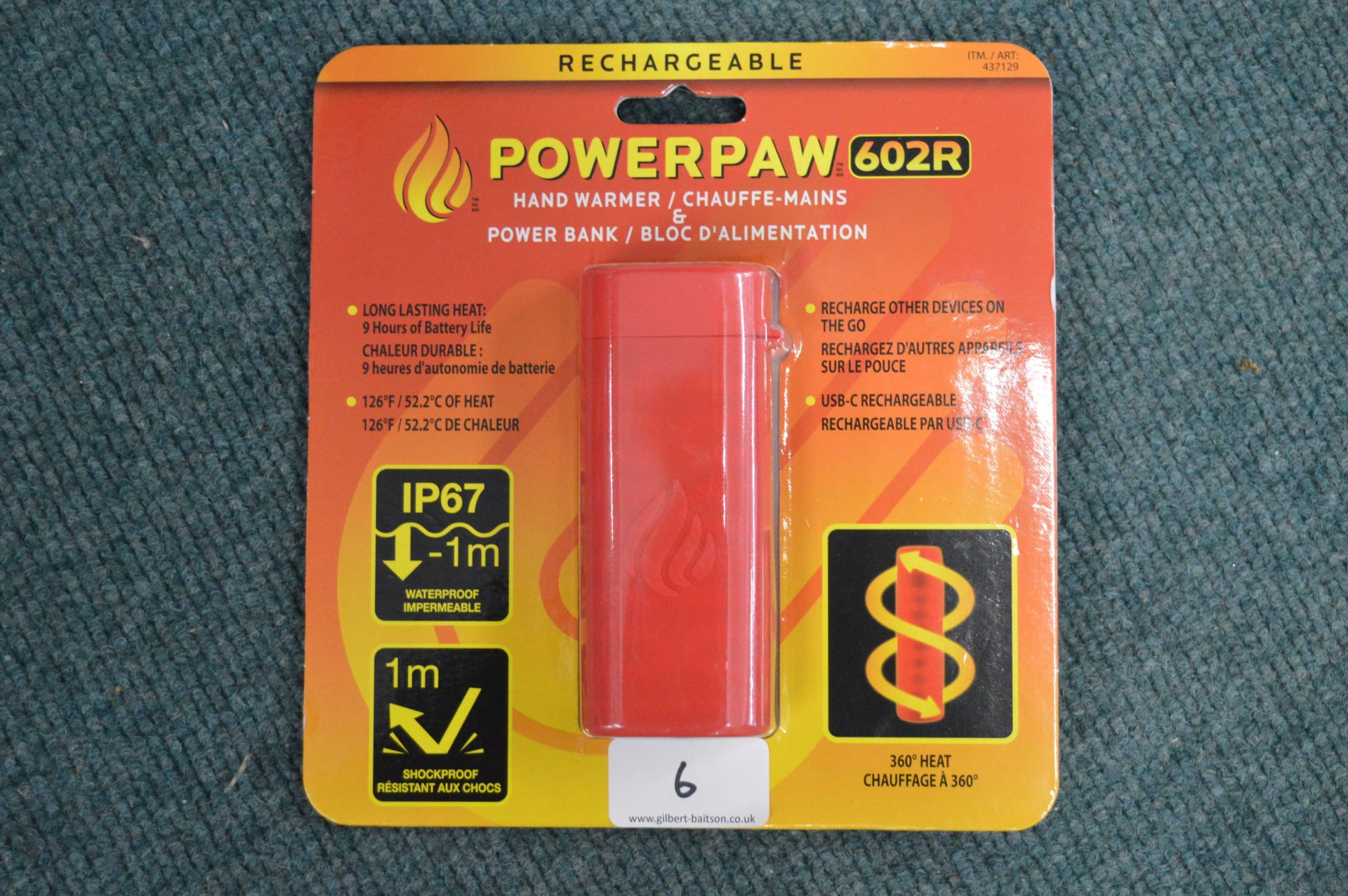 *Power Paw Rechargeable Hand Warmer