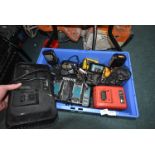 Quantity of Assorted Battery Chargers and Batteries Including Makita, Stanley, Snap-On, etc.