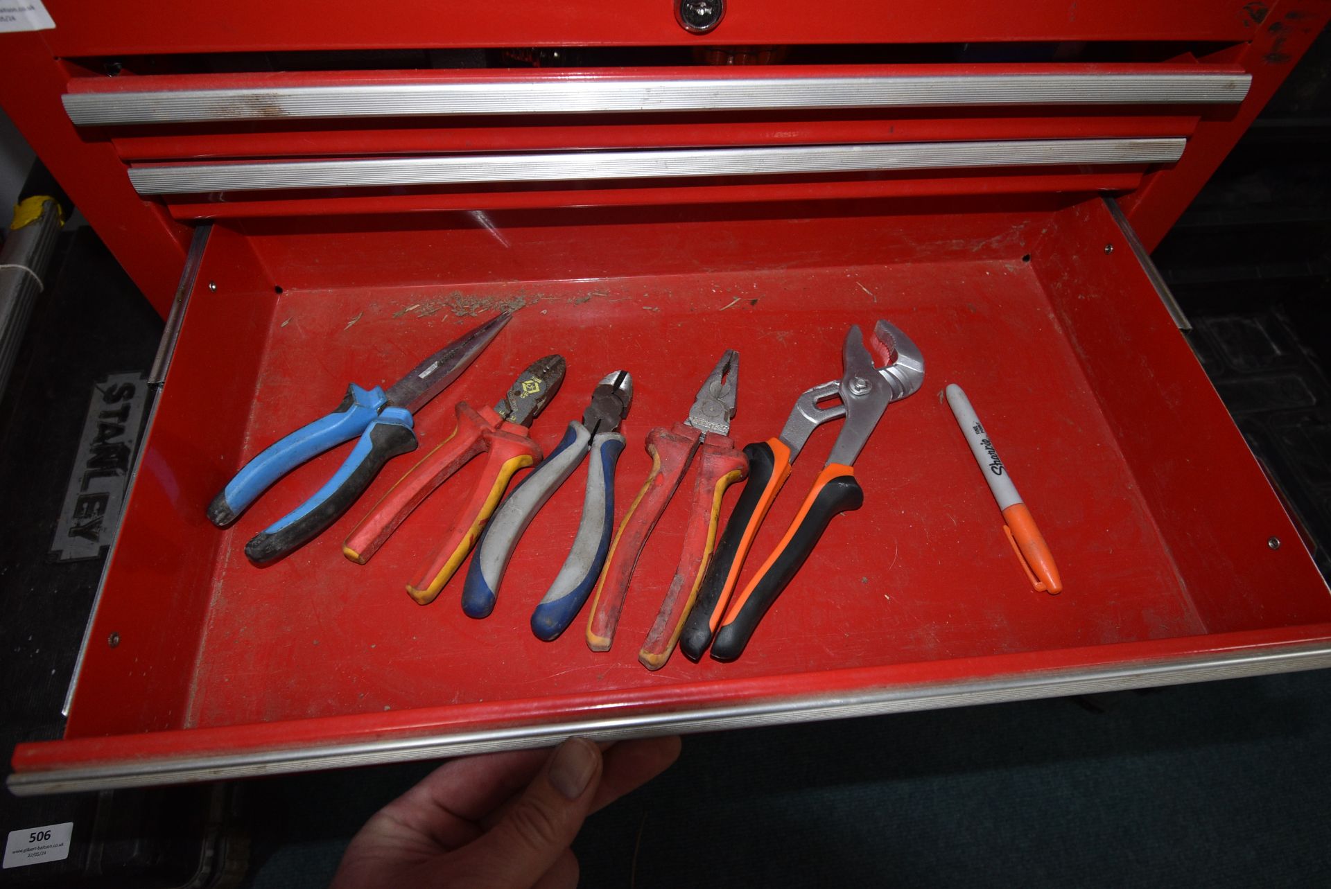 2ft x 26” Seven Drawer Tool Chest and Contents of Tools, and a Quantity of SDS Drill Bits - Image 3 of 9