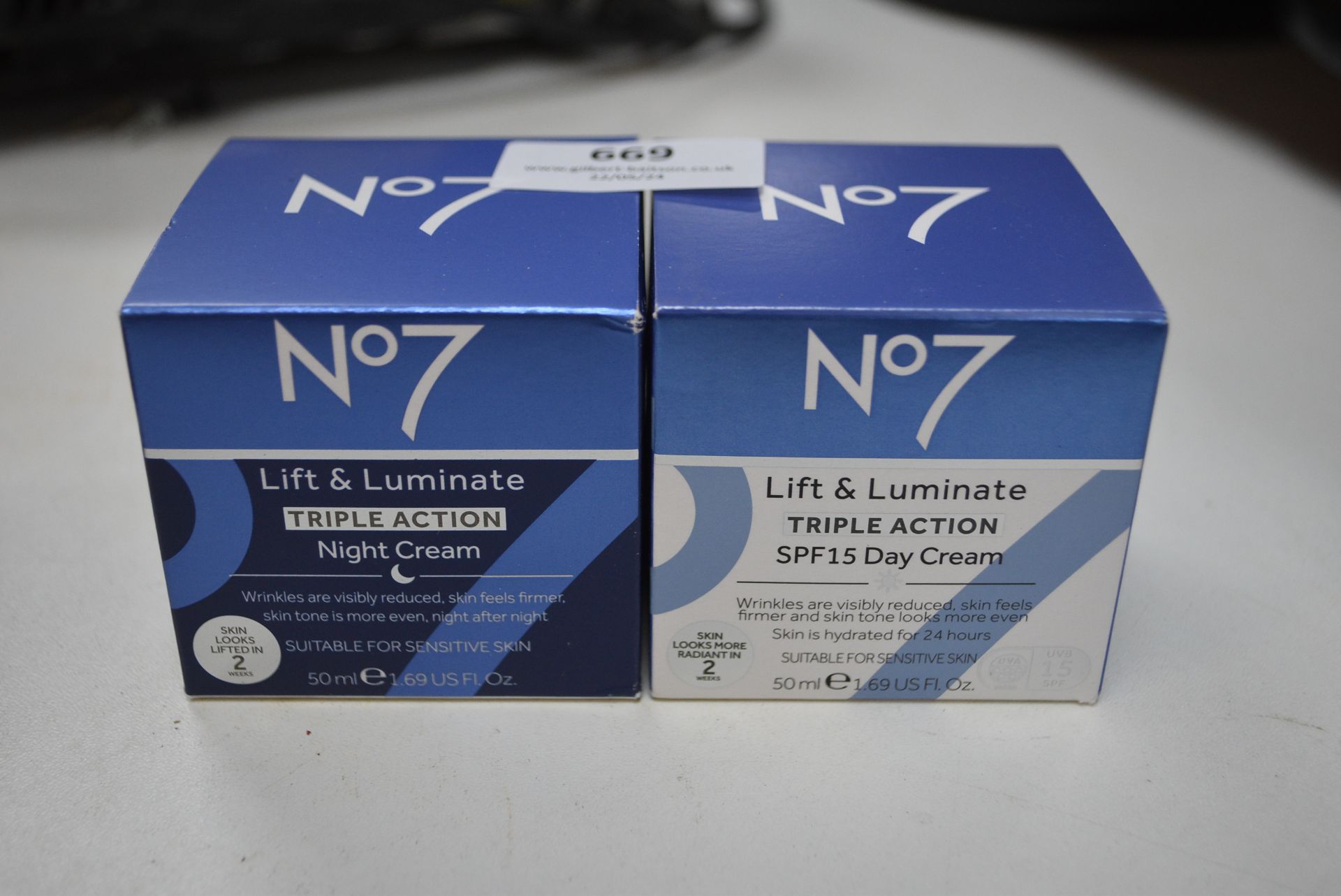 No. 07 Lift & Illuminate Triple Action Night and Day Creams 50ml