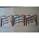 *Three Packs of Foster Grant Reading Glasses +3.00