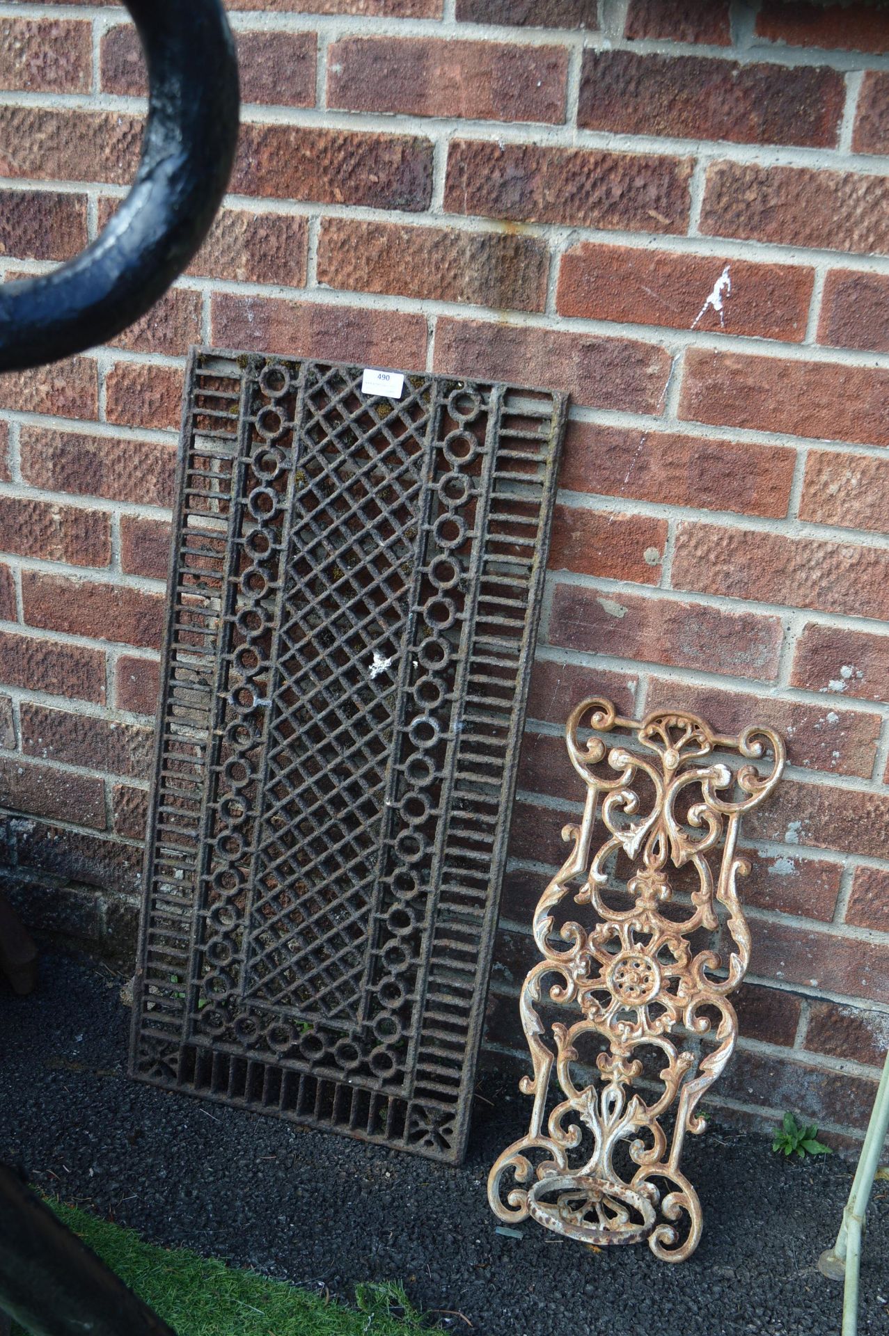 Vintage Cast Iron Garden Grill, plus a Planter