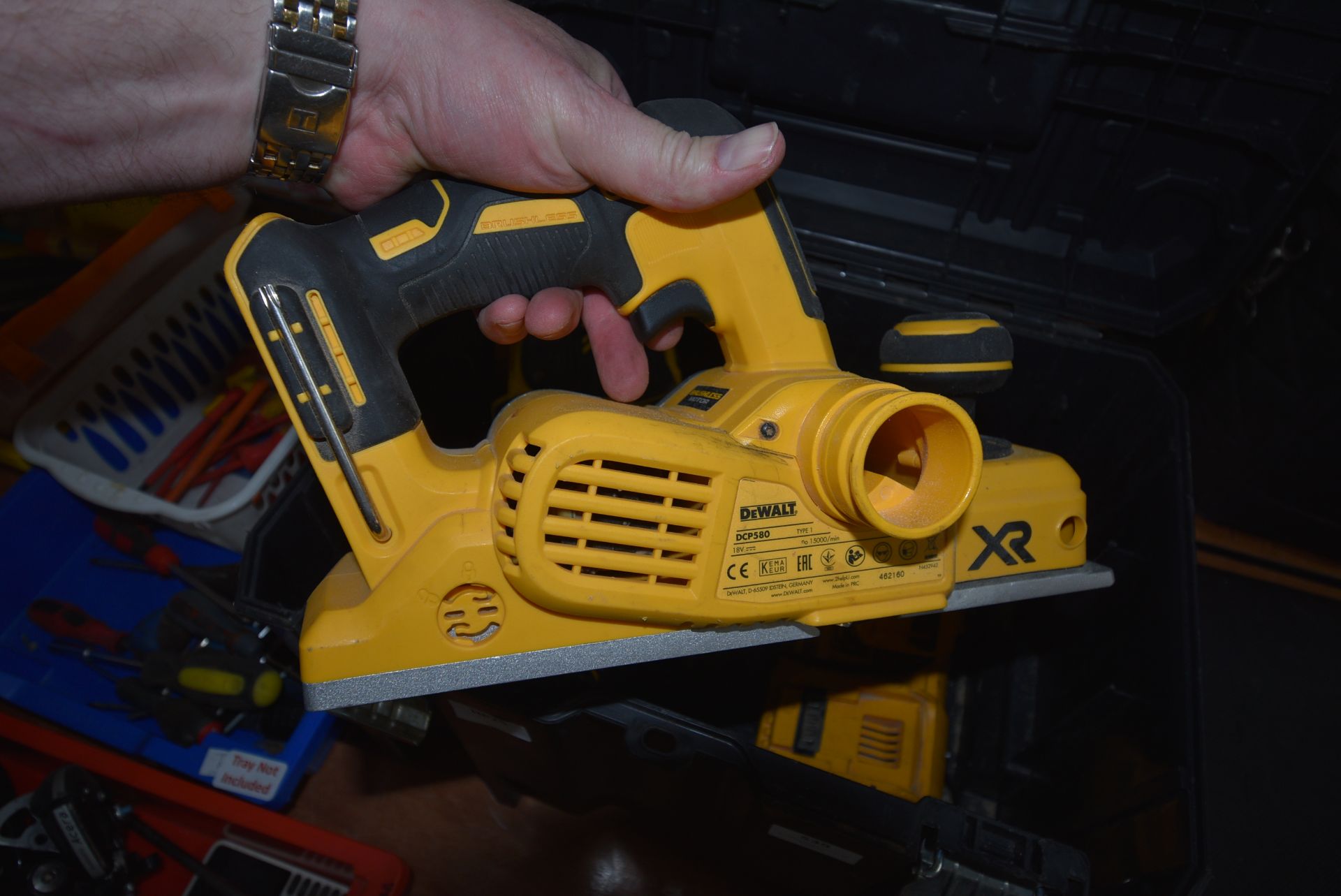 Four Dewalt Battery Operated Tools: Jig Saw, Palm Sander, Driver, and Planer (no batteries) with - Image 3 of 5