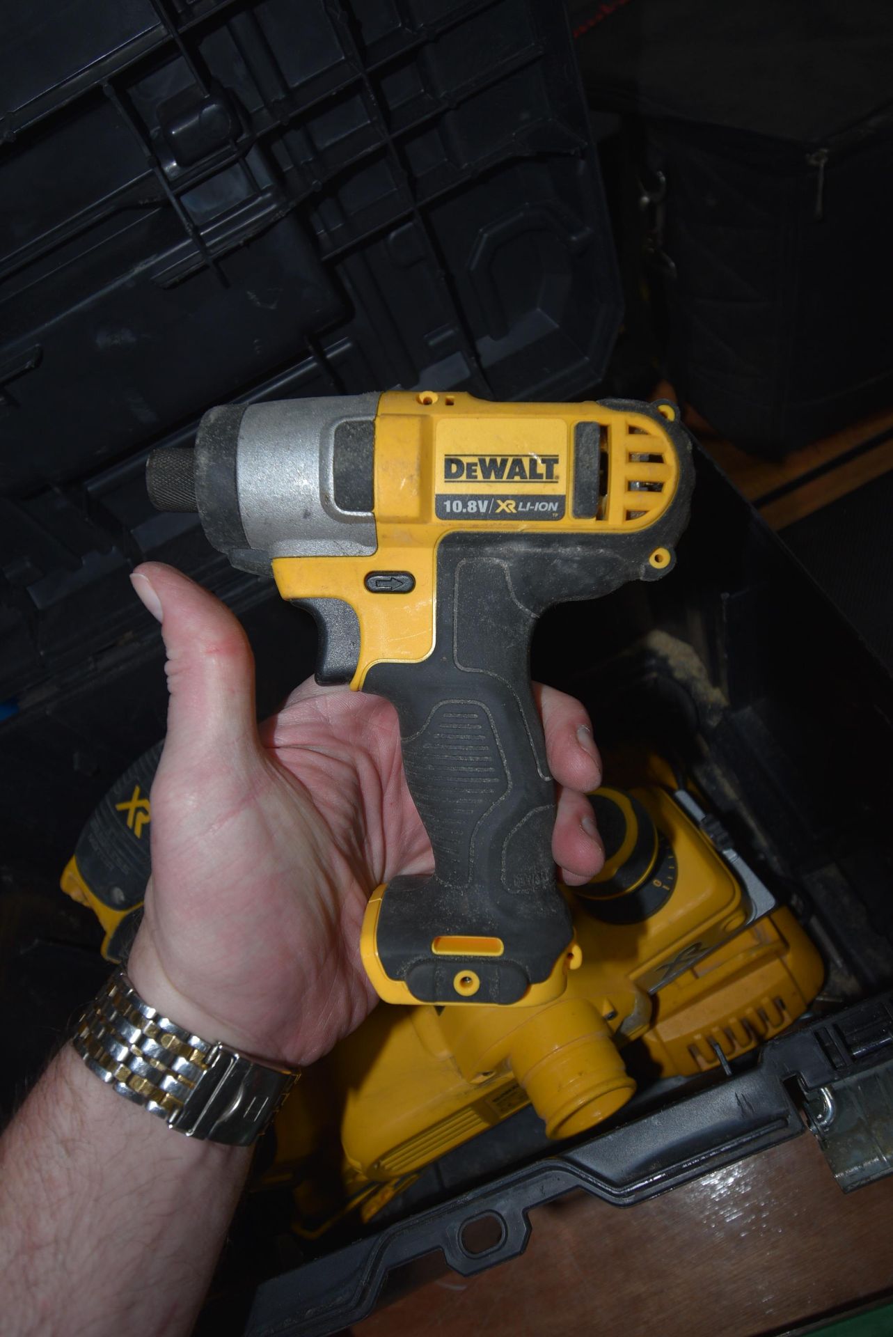 Four Dewalt Battery Operated Tools: Jig Saw, Palm Sander, Driver, and Planer (no batteries) with - Image 2 of 5