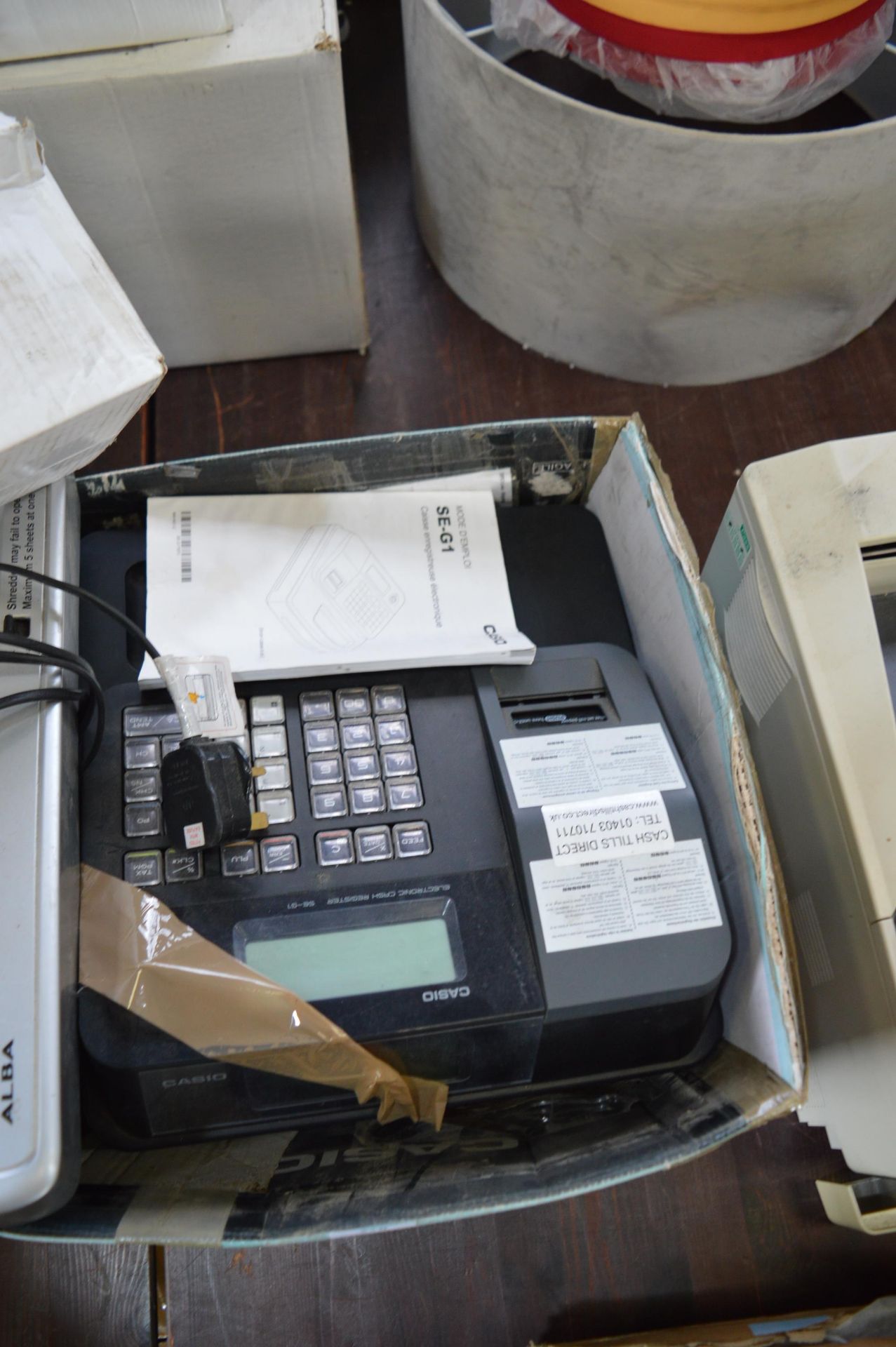 Casio Till with Thermal Rolls, and an Alba Paper Shredder - Image 2 of 2