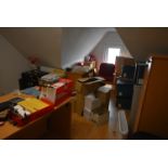 *Beech Effect Office Furniture to Include Side Tables, Workstations, Storage Cabinets, Foolscap