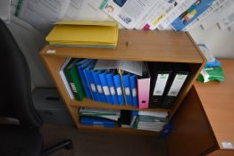 *Open Front Bookcase in Light Oak Finish