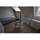 *Contents of Room 18 to Include Single Divan, Two Four Drawer Chest s of Drawers, Commode Chair,