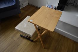 *Folding Occasional Table and Footstool