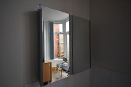 *High Gloss Grey Wall Mounted Bathroom Cabinet