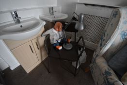*Commode Chair, Anglepoise Lamp, Baby Doll, and a Wastebin