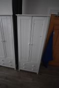 *White Double Wardrobe over Drawers