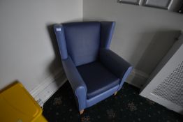 *Blue Wingback Chair