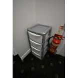 *Plastic Four Drawer Storage Unit