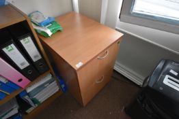 *Freestanding Two Drawer Foolscap Filing Cabinet in Beech Finish