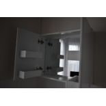 *Wall Mounted Bathroom Cabinet with Mirrored Interior