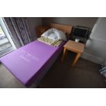 *Single Divan with Waterproof Mattress, Commode Wheelchair, and an Occasional Table