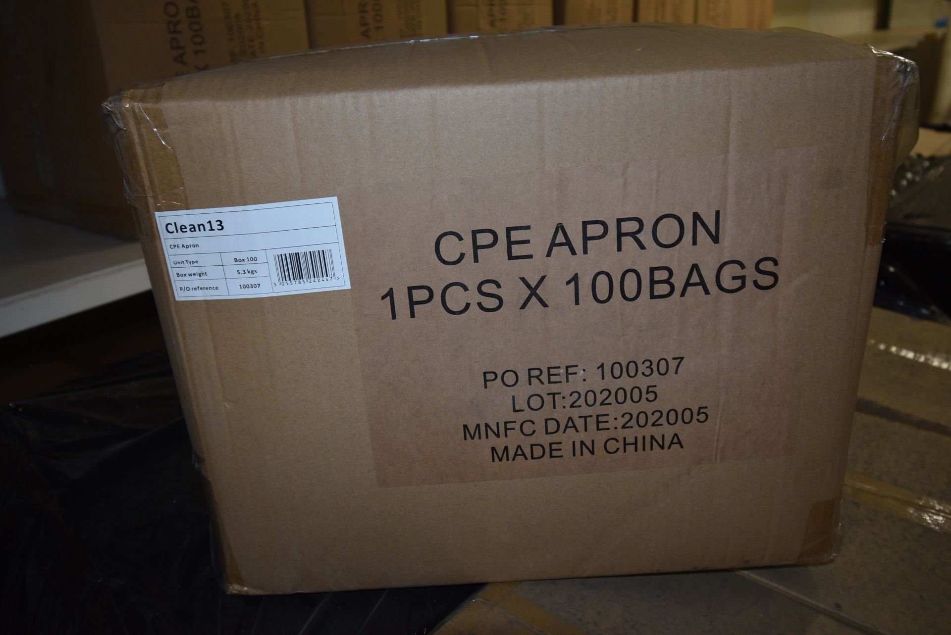 *Box Containing 100 CPE Aprons