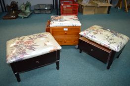 Three Sewing Box Stools