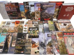 War games, books and publications, including Paintings War Games Tanks, Flames of War, supplements i