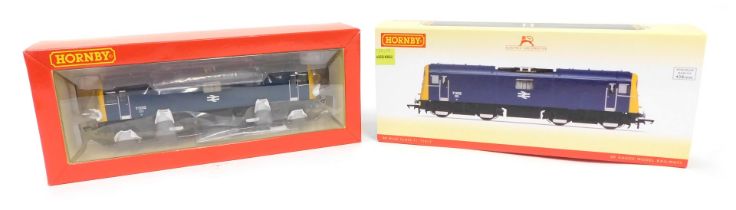 A Hornby OO gauge Class 71 electric locomotive, 71012, BR blue livery with yellow ends, R3374, boxed